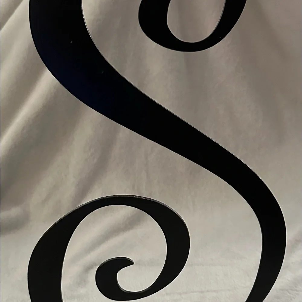 Metal Letter S Swirl Black Sculpture Decor - Picture 14 of 14